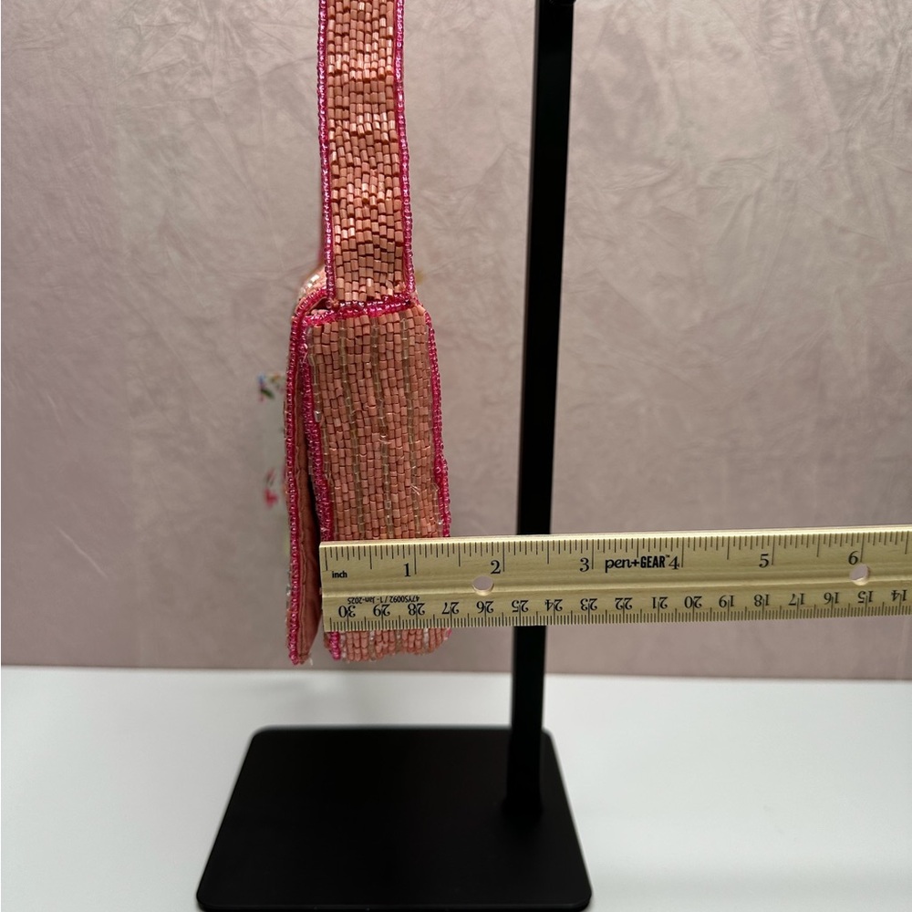 Charming Pink Beaded Shoulder Bag - Picture 5 of 14